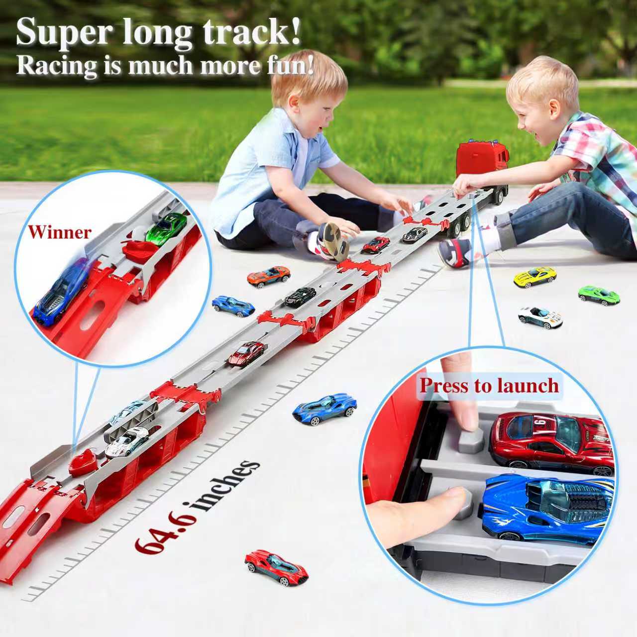 Kids Toys Vehicle - Katlanır Araba Taşıyıcı Kamyon Oyuncak Seti,