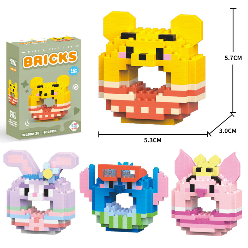 Kids Toys Cartoon Images - Yeni donut resimli yapı taşı Stitch