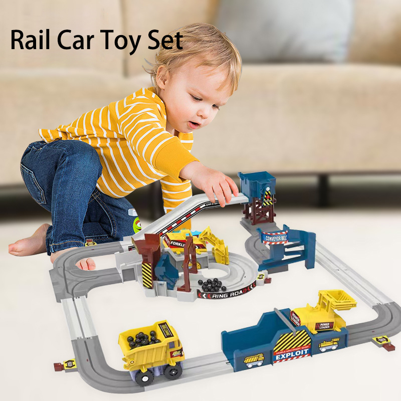 Kids Toys Vehicle - Macera Destekli Maden Arabası Pisti Yarış