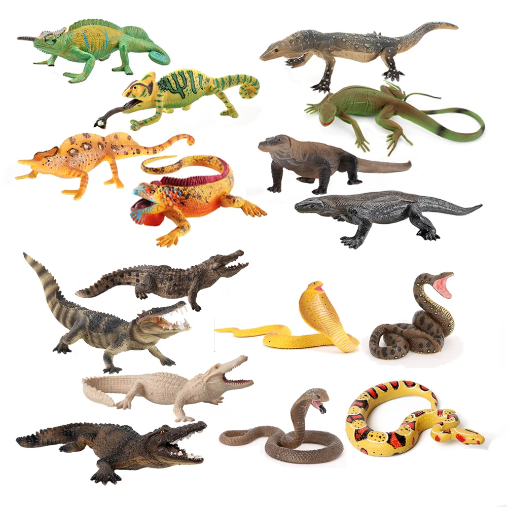 Kids Toys Under $10 - Plastik Bukalemun Model Oyuncak Iguana Timsah