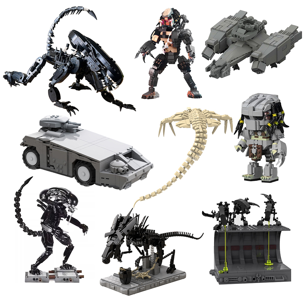 Xenomorph Kids Toys - MOC Aliened canavar yapı taşı aksiyon