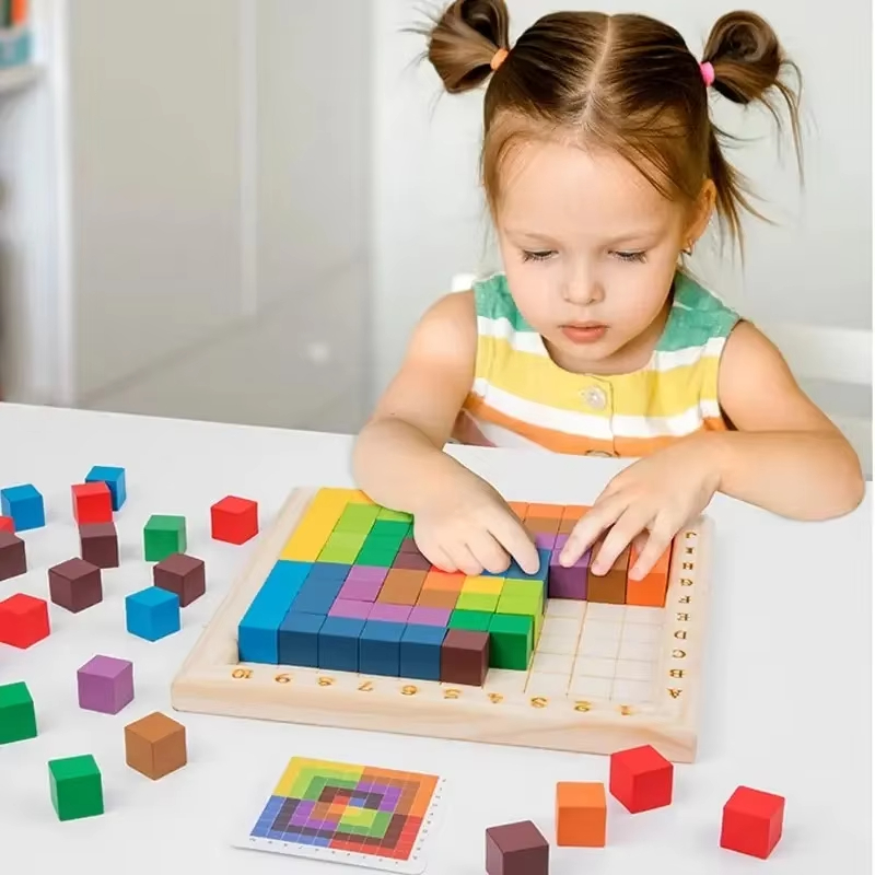Kids Toys Under $10 - Montessori Renk Sayma Yapı Taşı Ahşap