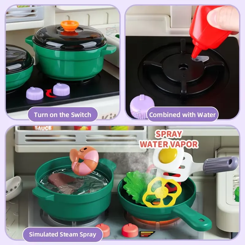 90cm Büyük Çocuklar İçin Işıkl - Kids Toys Kitchen Set incelemesi ve fiyatı