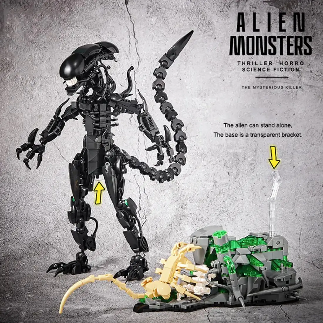 MOC 7048 Alien Canavarlar Yapı - Xenomorph Kids Toys incelemesi ve fiyatı