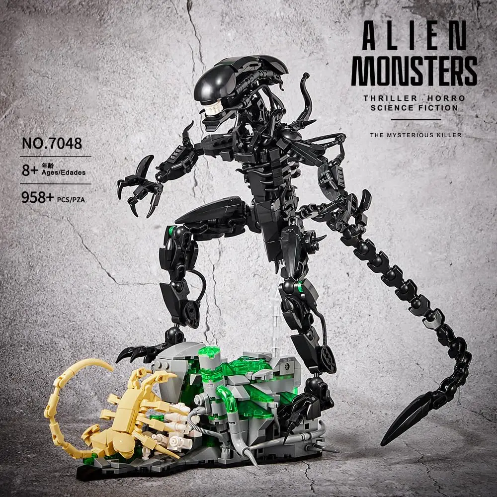 MOC 7048 Alien Canavarlar Yapı - Xenomorph Kids Toys incelemesi ve fiyatı