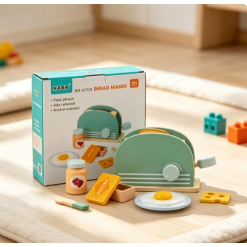 Ahşap Simülasyon Tost Makinesi - Kids Toys Kitchen Set incelemesi ve fiyatı