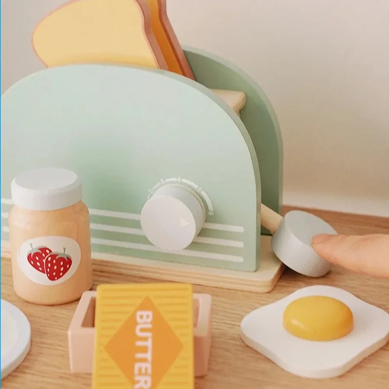 Ahşap Simülasyon Tost Makinesi - Kids Toys Kitchen Set incelemesi ve fiyatı
