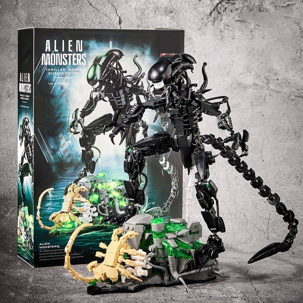 958 adet uzaylı canavarlar yap - Xenomorph Kids Toys incelemesi ve fiyatı