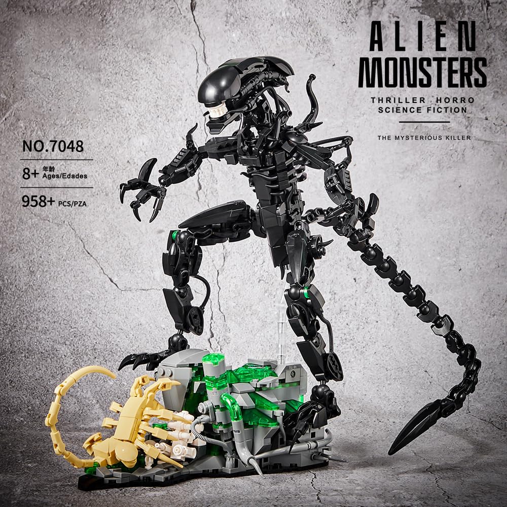 958 adet uzaylı canavarlar yap - Xenomorph Kids Toys incelemesi ve fiyatı