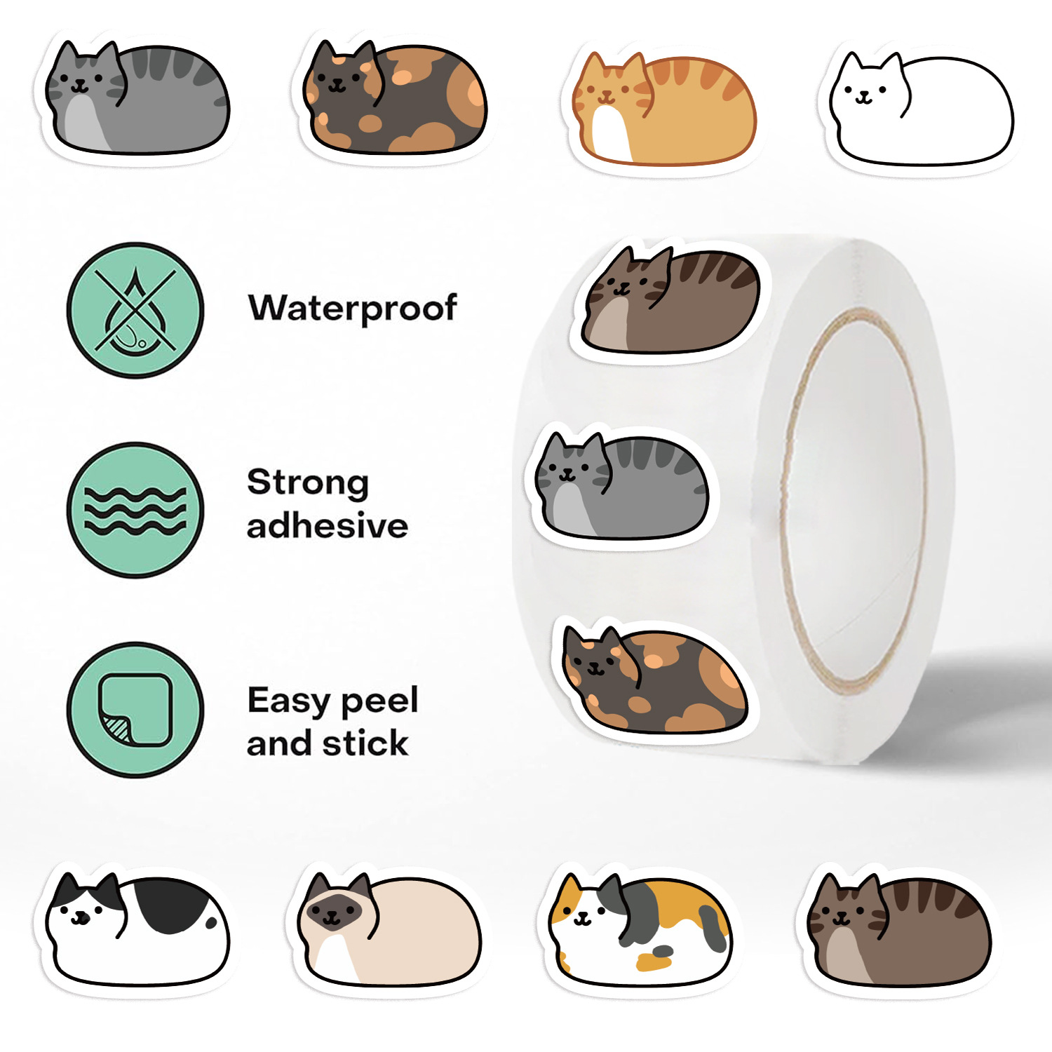 500 adet karikatür kedi çıkart - Kids Toys Names incelemesi ve fiyatı